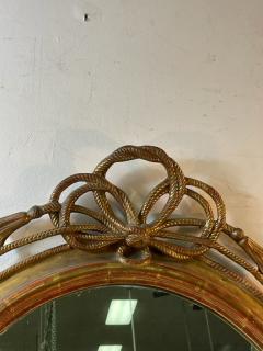  Grosfeld House EXCEPTIONAL CARVED GOLD LEAF ROPE AND TASSEL OVAL MIRROR - 2587585