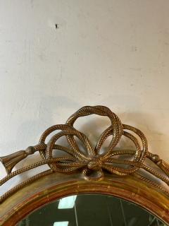  Grosfeld House EXCEPTIONAL CARVED GOLD LEAF ROPE AND TASSEL OVAL MIRROR - 2589174