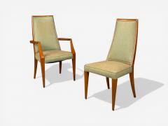  Grosfeld House Grosfeld House Six Dining Chairs Walnut Fabric USA 1970s - 4564131