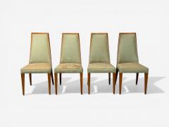  Grosfeld House Grosfeld House Six Dining Chairs Walnut Fabric USA 1970s - 4564133