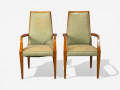  Grosfeld House Grosfeld House Six Dining Chairs Walnut Fabric USA 1970s - 4564134
