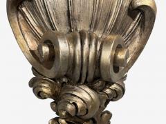  Grosfeld House Grosfeld House attr Large Shell Wall Sconces Silver Leaf USA 1970s - 4693731
