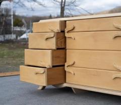  Grosfeld House Grosfled House Hollywood Regency Triple 12 Drawer Dresser in Primavera 1950s - 4126572