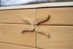  Grosfeld House Grosfled House Hollywood Regency Triple 12 Drawer Dresser in Primavera 1950s - 4126579