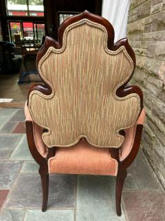  Grosfeld House Magnificent Pair Grosfeld House Leaf Back Lounge Chairs Hollywood Regency - 4429319