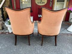 Grosfeld House Pair Hollywood Regency Grosfeld House Swag Drape Lounge Chairs Circa 40s - 4697014