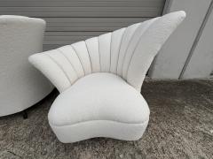  Grosfeld House Pair Of Asymmetrical Channel Back Lounge Chairs - 4551807