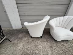  Grosfeld House Pair Of Asymmetrical Channel Back Lounge Chairs - 4551811