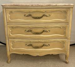  Grosfeld House Pair Of Louis XV Style Grosfeld House Marble Top Distressed Four Drawer Commodes - 3001417