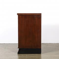  Grosfeld House Pair of Art Deco Walnut Black Lacquer Nightstands by Grosfeld House - 4622432