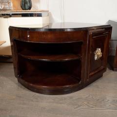  Grosfeld House Pair of Art Deco Walnut End Tables Nightstands w Gilded Pulls by Grosfeld House - 1485252