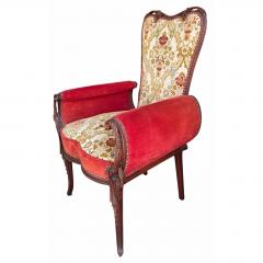  Grosfeld House Pair of Grosfeld House Hollywood Regency Red Velvet Arm Chairs - 4722786