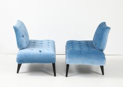  Grosfeld House Rare Paie Of 1960s Grosfeld House Oversize Tufted Slipper Chairs - 4610672