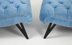  Grosfeld House Rare Paie Of 1960s Grosfeld House Oversize Tufted Slipper Chairs - 4610673
