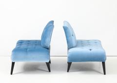  Grosfeld House Rare Paie Of 1960s Grosfeld House Oversize Tufted Slipper Chairs - 4610676