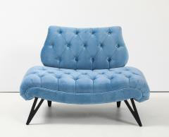  Grosfeld House Rare Paie Of 1960s Grosfeld House Oversize Tufted Slipper Chairs - 4610677