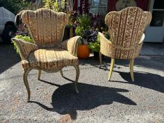  Grosfeld House Spectacular Pair of Grosfeld House Arm Lounge Chairs Hollywood Regency Modern - 4429137