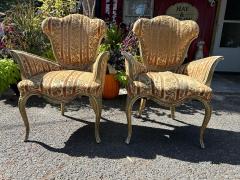  Grosfeld House Spectacular Pair of Grosfeld House Arm Lounge Chairs Hollywood Regency Modern - 4429198