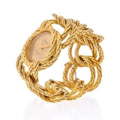  Gubelin GUBELIN 18K YELLOW GOLD DIAMOND TIME ROUND DIAL OPENLINK VINTAGE WATCH - 2390242