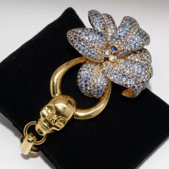  Gucci 18K Gucci Flower Skull Bracelet - 339628