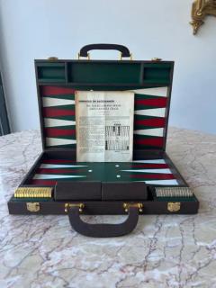  Gucci A 1970s Gucci GG Motif Complete Backgammon Set Mint Condition  - 3914961