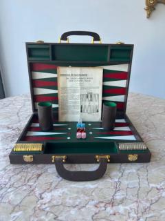  Gucci A 1970s Gucci GG Motif Complete Backgammon Set Mint Condition  - 3914963