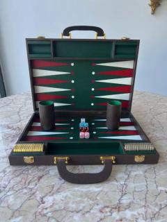  Gucci A 1970s Gucci GG Motif Complete Backgammon Set Mint Condition  - 3914964