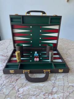  Gucci A 1970s Gucci GG Motif Complete Backgammon Set Mint Condition  - 3914965