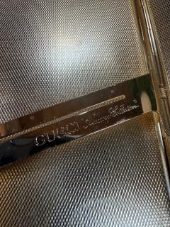  Gucci Brown Gucci Lacquer Cigarette Case with Web GG Stripe Italy 1970s - 4687826