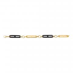  Gucci GUCCI 18K YELLOW GOLD VINTAGE GOLD AND WOOD BRACELET - 3699227