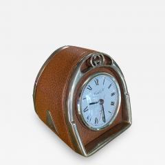  Gucci Gucci Leather and Chrome Desk Clock Italy 1980s - 1218683