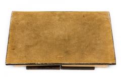  Gucci Gucci Mid Century Modern Dark Brown Leather and Brass Desk Planner - 4667953
