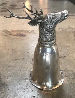  Gucci Gucci Stag Silver Stirrup Cup Signed Italy 1970s - 1020649