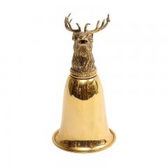  Gucci Gucci Stag Stirrup Cup Vase Brass Gold Washed Signed - 2844481