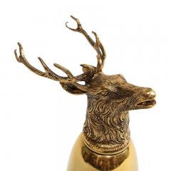  Gucci Gucci Stag Stirrup Cup Vase Brass Gold Washed Signed - 2844489