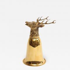  Gucci Gucci Stag Stirrup Cup Vase Brass Gold Washed Signed - 2846270