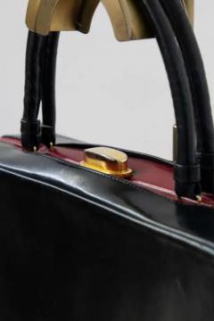  Gucci Gucci vintage red and black leather handbag - 3676277