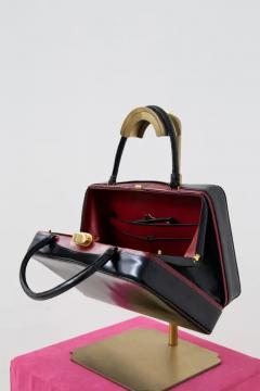  Gucci Gucci vintage red and black leather handbag - 3676369