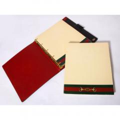  Gucci Rare Vintage Gucci 8 Piece Executive Italian Leather Desk Set Accessories 1979 - 1110957