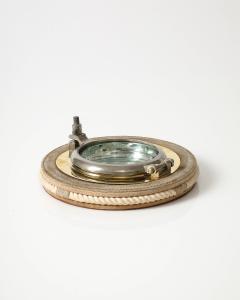  Gucci Steel Brass Glass and Suede Porthole Ashtray by Gucci - 3741046