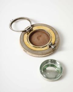  Gucci Steel Brass Glass and Suede Porthole Ashtray by Gucci - 3741061