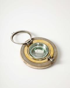  Gucci Steel Brass Glass and Suede Porthole Ashtray by Gucci - 3741062