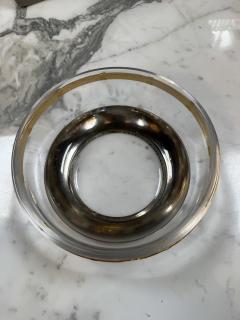  Gucci Vintage Gucci Glass Bowl with Gold Tone GG Accents - 4714946