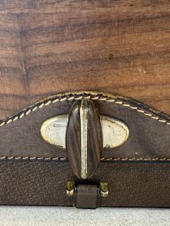  Gucci Vintage Gucci Leather and Wood Bar Box Bottle Case - 4512519