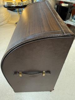  Gucci Vintage Gucci Leather and Wood Bar Box Bottle Case - 4512525