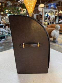  Gucci Vintage Gucci Leather and Wood Bar Box Bottle Case - 4512528