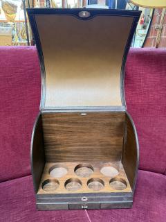  Gucci Vintage Gucci Leather and Wood Bar Box Bottle Case - 4512529