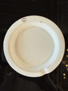  Gucci Vintage Gucci White Ceramic Ashtray with Interlocking GG Logo - 4695453
