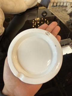  Gucci Vintage Gucci White Ceramic Ashtray with Interlocking GG Logo - 4695458