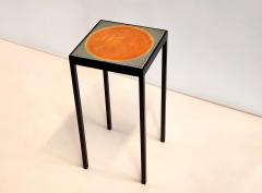  Gueridon Baby Side Table with Orange Dot Roger Capron Tile - 3029422